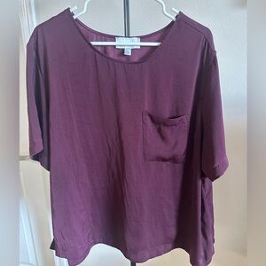 Nordstrom Plum Short Sleeve Top